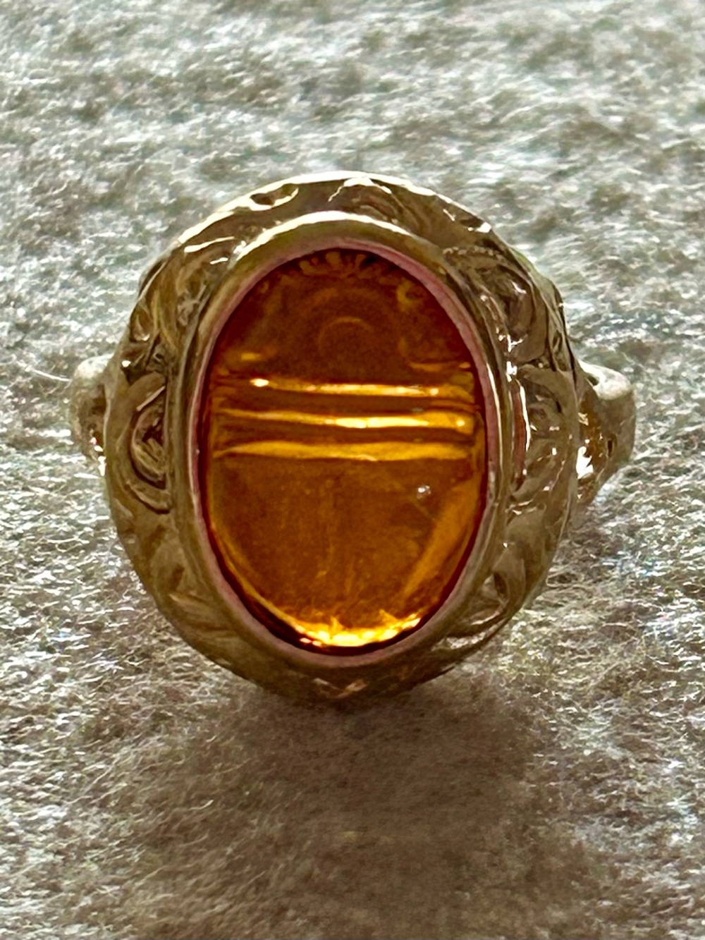 Lee Sands scarab ring